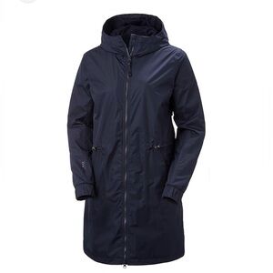 Helly Hansen Women's Iona Long Rain Jacket in Navy
